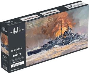 Heller 85078 1:400 Bismarck + Tirpitz TWINSET Barco Barco de Plástico - Nuevo