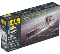 Heller Maqueta submarina: Colección Historica: Starter Kit: U-Boot Tipo VII C