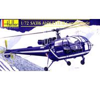 Heller - SA316 SA-316 Alouette III Gendarmería Modelo Equipo de Construcción 1: