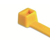 HELLERMANN TYTON 116-05414 T80L-N66-YE-C1 - Abrazadera para Cables (390 mm, 4,60 mm, 100 Unidades), Color Amarillo
