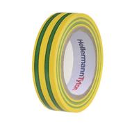 HellermannTyton - 10 cintas aislantes 10m 15mm verde/amarillo