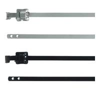 HellermannTyton 111-00149 MLT24SSC10-SS316/SP-BK - Bridas (10 mm), color negro