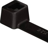 HellermannTyton 111-01950 T18R-HS-BK-C1 - Abrazadera para cables (100 mm, 2,50 mm, 100 unidades), color negro