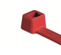 HellermannTyton 111-03004 T30R-PA66-RD - Abrazadera para Cables (100 Unidades, 150 mm, 3,50 mm), Color Rojo