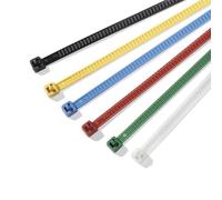 HellermannTyton - 150 bridas de nylon multicolor reutilizables