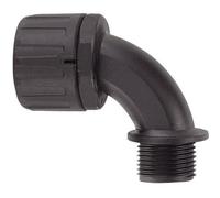 HellermannTyton 166-22201 HG13-90-M16 - Unión roscada para manguera (M16, 9,80 mm), color negro