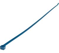 HellermannTyton, Bridas Detectables de Poliamida 6.6 con partículas metálicas (PA66MP) 380x4.7 Color azul, sistema de fijacion - Brida contenido metálico 100 Pzas