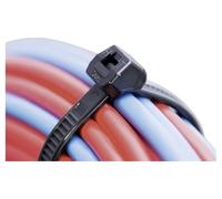 HellermannTyton, Bridas estándar para Cable con Dentado Externo 100x2.5, Color negro, Bolsa 500 Pzas