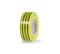 HellermannTyton, Cinta aislante de PVC 15mm x 10m Color verde/amarillo Pack 10m