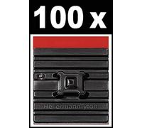 HellermannTyton, FlexTack - Base Sujetacables, Serie FMB - para Superficies Redondeadas o en Angulo, Adhesivo de Alto Rendimiento, 28x28mm, Color Negro, 100 Piezas