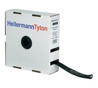 HellermannTyton, Helagaine HLB, Funda Trenzada Estándar en Mini-Cajas Dispensadoras, Protección de Cables, Material - Poliéster (PET), 25 mm, color Negro, 10 metros