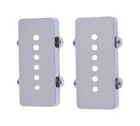 Hellery 2 piezas de cubierta para pastilla humbucker, espaciado entre polos de 50 mm/52 mm, repuestos estables para mástil/puente, 12 orificios, superficie, Argén