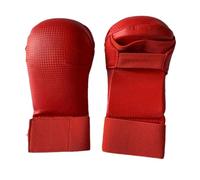 Hellery 2 Piezas Guantes de Boxeo Entrenamiento Guantes de Gimnasio de Ejercicio Guantes Correa Ajustable Material PU Cuero Adecuado para Fit, Rojo XS