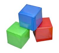 Hellery 3 Dados con Bolsillos Transparentes, Juguetes Blandos para Aprender, Enseñar Y Historias.