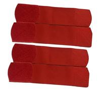 Hellery 4 X Espinilleras con Tira Fija, Protección de Tobillo, Juego de Soporte de Espinilla Y Tobillo, Correa Fija para Correr, Tenis, Hockey, Gimnasio, Rojo