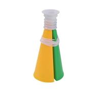 Hellery Animadora Bocina Manual Trompeta Portátil Polietileno Función Apta para Juegos Deportivos Apoyo Escolar Celebraciones Futboleras Aficionados, Amarillo, Verde, 180mm 80mm 42mm