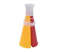 Hellery Animadora Bocina Manual Trompeta Portátil Polietileno Función Apta para Juegos Deportivos Apoyo Escolar Celebraciones Futboleras Aficionados, Rojo, Amarillo, 180mm 80mm 42mm