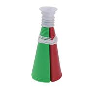 Hellery Animadora Bocina Manual Trompeta Portátil Polietileno Función Apta para Juegos Deportivos Apoyo Escolar Celebraciones Futboleras Aficionados, Verde, Rojo, 180mm 80mm 42mm