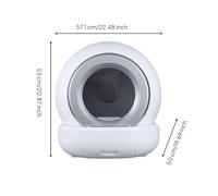 Hellery Arenero Automático Caja de Arena Autolimpiante Bandeja Sanitaria Inodoro para Gatos Plástico Liso Limpieza Automática Control Desde Smartphone
