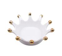 Hellery Bandeja de Cerámica con Forma de Corona para Exhibir Anillos de Joyería Y Regalos.