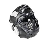 Hellery Cabezal con Rejilla Seguro Casco con Visor ble Casco Boxeo Más para Principians, Sparring, Negro, L