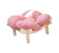 Hellery Cama Portátil para Perros con Cojín Y Estructura de Madera: Un Accesorio Versátil Y Resistente para Que Cachorros Y Gatos Descansen en Verano Y en INT, Rosa