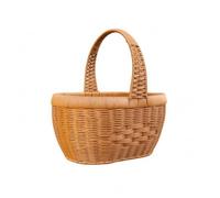 Hellery Canasta Tejida Principal de Ratán Sintético Cuerpo Rectangular Robusto Diseño Abierto y Asa Fácil de Agarrar Adecuada para Guardar Objetos Cotidianos, Extra Grande 33 25 18 Tejido A Mano