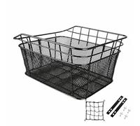 Hellery Cesta Trasera Bicicleta Segura | Resisn, Canasta Trasera para Bicicleta, Versátil, Cesta Rejilla Metálica, Ciclistas