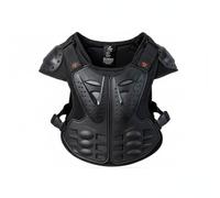 Hellery Children Riding Protector de Pecho Corporal Chaleco Infantil Resistente a Impactos Cobertura Dorsal Adecuado para Motocross Skate Ciclismo Actividades al Aire Libre , Negro