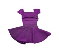 Hellery Conjunto de Ropa para Muñecas a Escala 1/6: Falda Plisada, Camiseta Y Falda para Figuras de Acción, PÚrpura