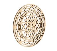 Hellery Cristal de Madera, Decoración de Pared de Geometría Sagrada para Arte, Escultura de Madera para Meditación, para Pasillo, Jardín, Cocina, Sala de Esta, 30,5 cm