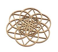 Hellery Cristal de Madera, Decoración de Pared de Geometría Sagrada para Arte, Escultura de Madera para Meditación, para Pasillo, Jardín, Cocina, Sala de Esta, F 30,5 cm