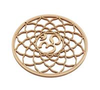 Hellery Cristal de Madera, Decoración de Pared de Geometría Sagrada para Arte, Escultura de Madera para Meditación, para Pasillo, Jardín, Cocina, Sala de Esta, H 30,5 cm