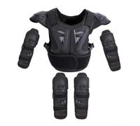 Hellery Cross Infantil Ventilado Correas Laterales Ajustables, Chaleco Protección con y Rodilleras, Transpirable, Chaleco protección, Niños