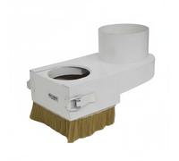 Hellery Cubierta de Polvo para Husillo CNC Cepillo Protector Escobilla Soporte de Extracción de Polvo Cepillo de Nylon Grueso con Instalación Giratoria , 100MM , Hierro Blanco Push-pull