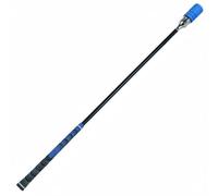 Hellery Entrenador de Swing de Golf Dispositivo de Mejora Palo de Entrenamiento Herramienta de Práctica con Cabeza Amortiguada y Eje Flexible para Memoria, Azul, Caj Color