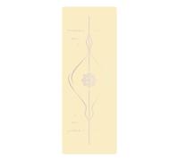 Hellery Esterilla Esterilla para Pilates Caucho Antislizante Esterilla Esterilla para Pilates con Superficie Poliuretano Amortiguadora Colchoneta, Amarillo Crema
