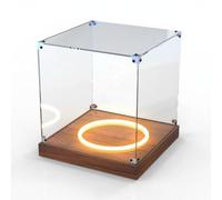 Hellery Exhibidor Acrílico para Pelotas Caja de Balones Deportivo Iluminada Anti Polvo Diseño Apilable Montaje Sencillo Adecuado para Coleccionistas O Espacios de Exhibición Doméstica , 25x25x25cm