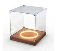 Hellery Exhibidor Acrílico para Pelotas Caja de Balones Deportivo Iluminada Anti Polvo Diseño Apilable Montaje Sencillo Adecuado para Coleccionistas O Espacios de Exhibición Doméstica , 20x20x20cm