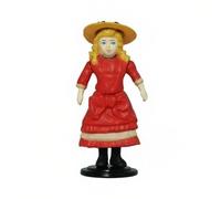 Hellery Figura de Muñeca Japonesa Antigua Miniatura Accesorio Escala 1/6 Coleccionable de Plástico para Decoración y Vitrinas Adecuada para Aficionados Oficina Regalo, Chica En Vestido Rojo