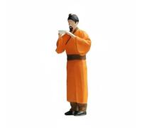 Hellery Figura en Miniatura Guerrero Antiguo Estatua Muñeco Coleccionable Resina Pintada a Mano Autenticidad Histórica Escala 1 64 Proporción 2.8cm Adecuada para Maquetas Oficina, Naranja