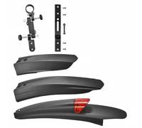 Hellery Guardabarros para Bicicleta Kit Guardabarros Delantero y Trasero con Luz Reflectante Material PP y Nailon Flexible Montaje Rápido en Horquilla y