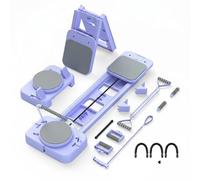 Hellery Home Exercise Board Reformador de Fitness Tabla de Pilates Deslizante Equipo de Entrenamiento con Cuerdas de Resistencia y Estructura Plegable , Morado