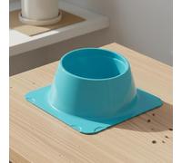 Hellery Industrial Bowl Comedero Tazón Cuenco Antivuelco para Hámster y Erizo Apertura Inclinada Que Reduce Tensión de Cuello Plástico PP y Acero Inoxidable, Amarillo, Estándar