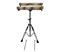 Hellery Industrial Tool Set de Bloques de con 5 Tonos Soporte Estable Regulable E Incluye Dos Baquetas Construcción de Madera y Metal para Educación Musical