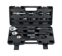Hellery Juego de 9 Llaves Dinamométricas Manuales con Mango Ergonómico Profesional de 72 Dientes.