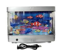 Hellery Lámpara de Noche LED para Acuario, Luz Ambiental, Regalo de Cumpleaños, Adorno de Escritorio, Lámpara Decorativa para Oficina, Dormitorio Y Decoración, Gran