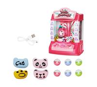 Hellery Máquina de Garra Electrónica Mini Máquinas Expendedoras Arcade Dispensador de Juguete Musical para Niños y Adultos Adecuado para Reuniones, Rosa 4 Muñecas