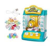 Hellery Máquina de Garra Electrónica Mini Máquinas Expendedoras Arcade Dispensador de Juguete Musical para Niños y Adultos Adecuado para Reuniones, Verde 20 Muñecas
