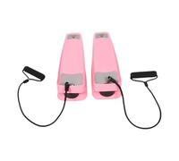 Hellery Máquina Step con Bandas de Resistencia, Step Ligero para Ejercicios Domésticos para Entrenar Piernas Y Brazos en Casa, Rosa